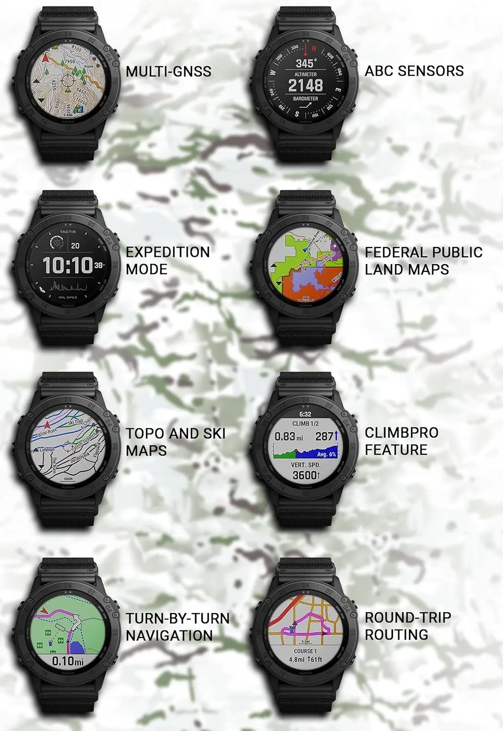 Garmin tactix Delta Solar Tactical GPS Watch with Nylon Band