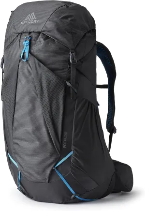 Gregory Focal 58L Unisex Ultralight Backpacking Pack with Freefloat Suspension, Aluminum Frame, Ventilated Backpanel, Large, Ozone Black