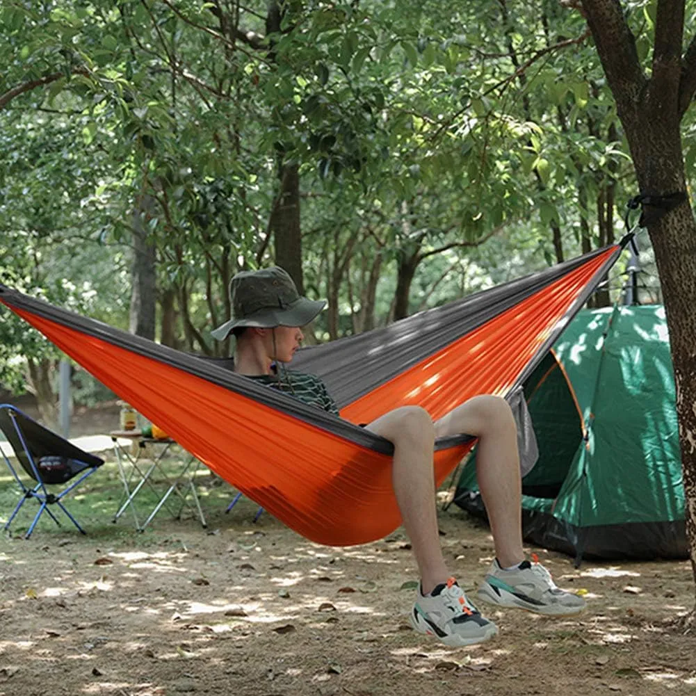 Hammock Portable Camping Hammock Double Hanging Bed Lightweight Hammock Outdoor Waterproof Durable Survival Travel Leisure Bed, 275x140cm B