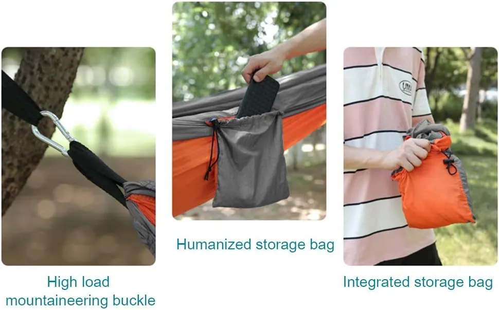 Hammock Portable Camping Hammock Double Hanging Bed Lightweight Hammock Outdoor Waterproof Durable Survival Travel Leisure Bed, 275x140cm B
