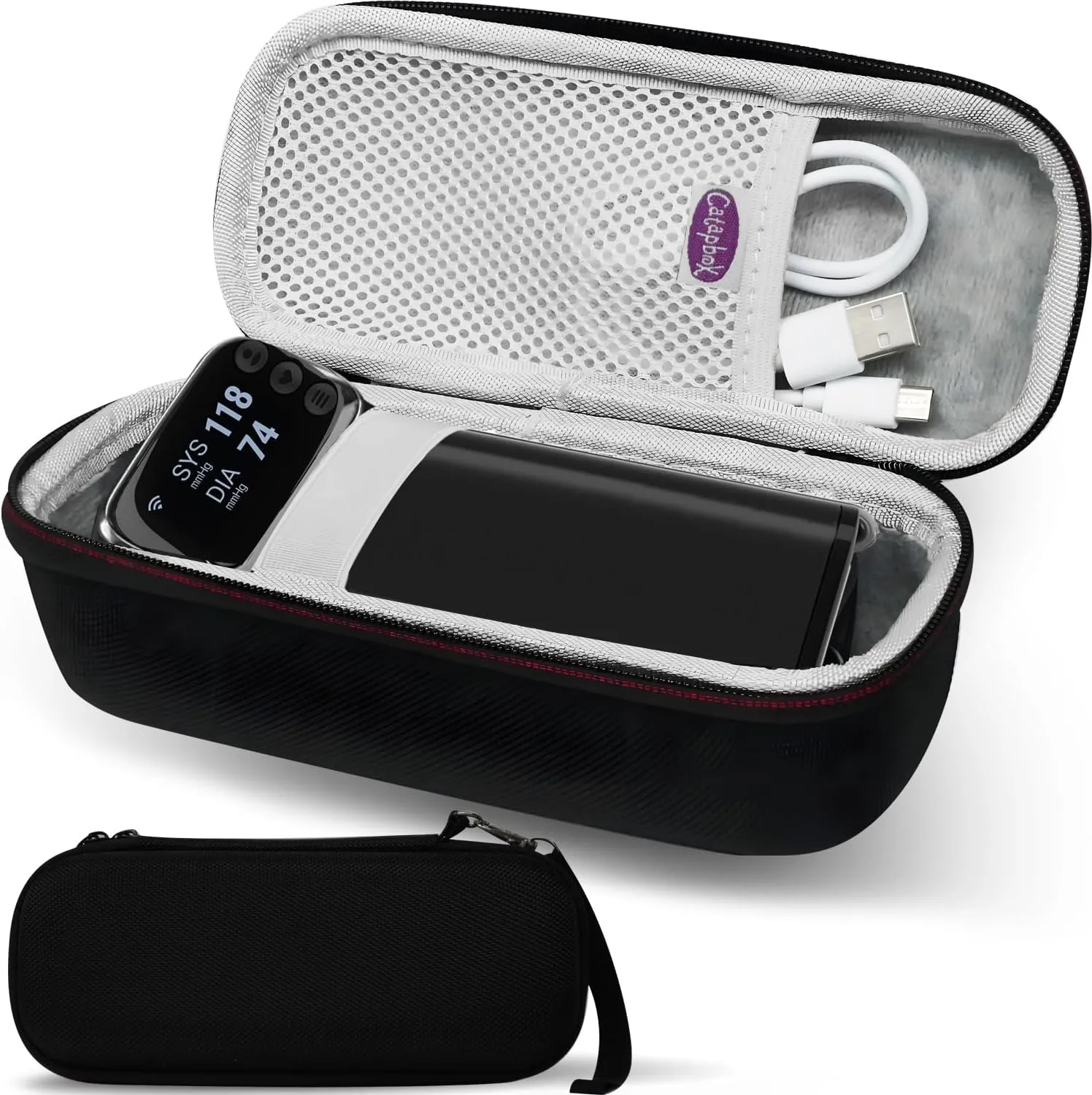Hard Protect Case for Garmin Index BPM Blood Pressure Monitor, Travel Storage Case for Garmin Index BPM BP Monitor, for Checkme BP2 & Withings BPM Connect, Black Carrying Bag Only