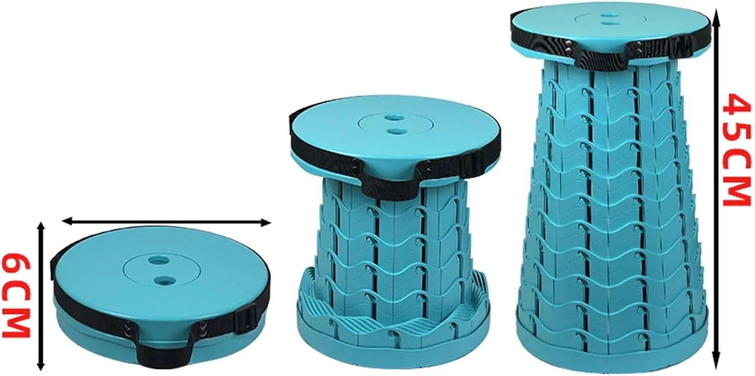 Height Adjustable Camping Seat Travel Chair, Travel Stool, Portable Retractable Camping Stool, Lightweight, for Outdoor Fishing Hiking BBQ, Max 400lbs (Color : Purple)