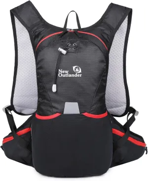 Hiking Backpack, 12L Running Camping Hydration Pack Reflective Design Lightweight Outdoor Daypack with Adjustable Chest Strap for Hikes or Camping Trips