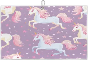 Horses Stars Golf Towel with Heavy Duty Carabiner Clip Quick Dry Ultra Absorbent Club Ball Cleaning Towel Golf Accessories for Men Women
