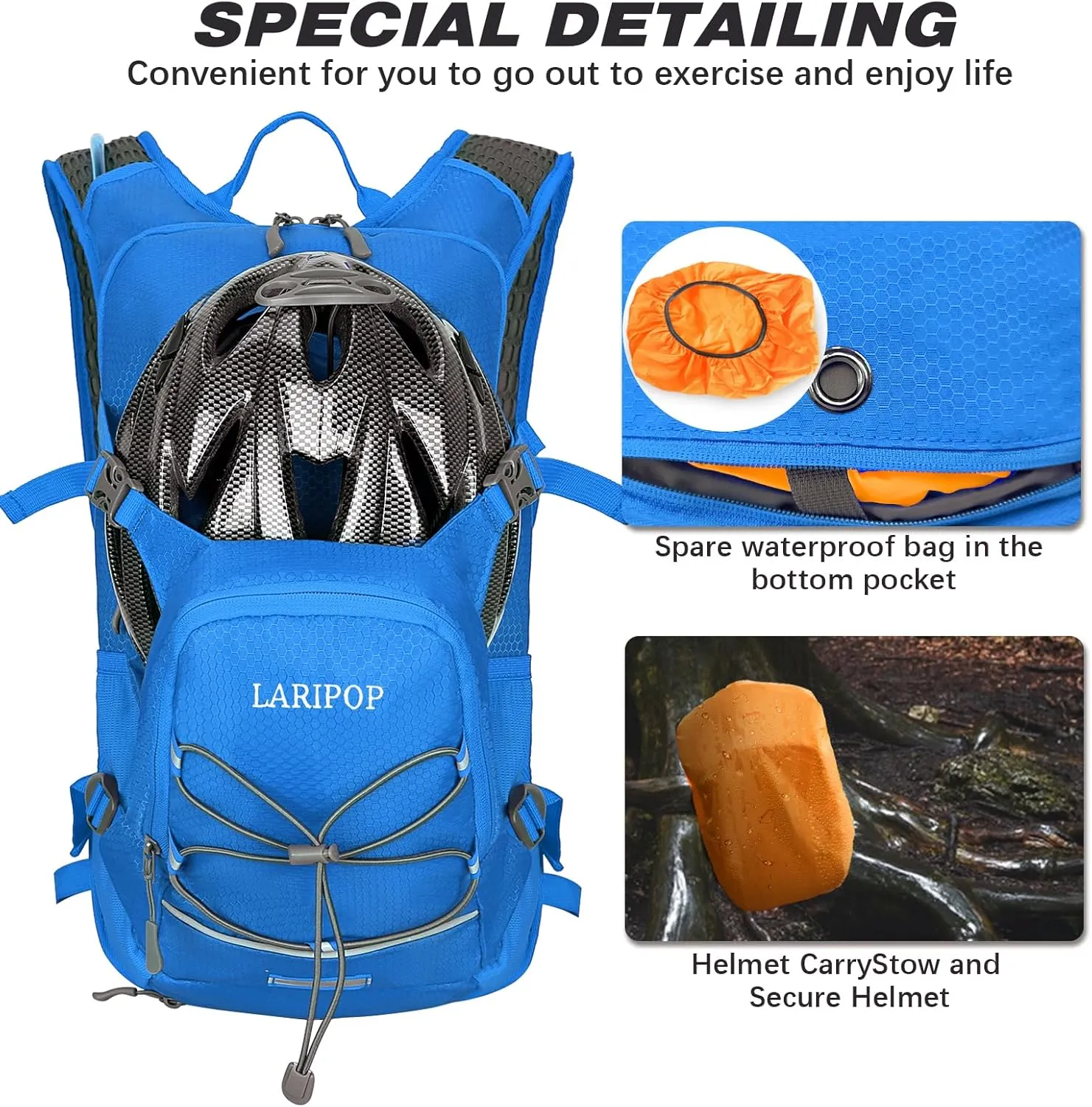 Hydration Backpack 18L with Water Bladder 2L Hiking Water Backpack Women Men Lightweight Hydration Pack for Cycling