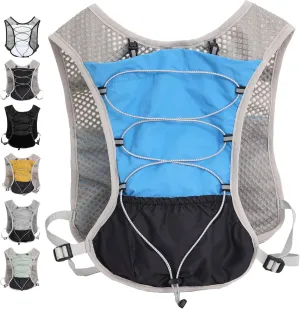 Hydration Running Vest Ultra-Lightweight for Women Men [2025 Upgraded], Breathable All-Weather Water Vest Hiking Backpack, Adjustable Water Backpack for Hiking, Cycling, Trail Marathon Race - Blue