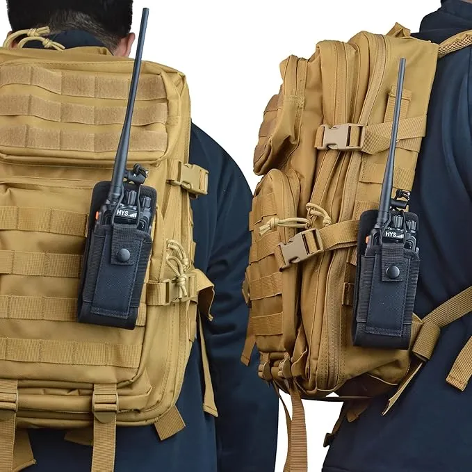 HYS Radio Holster MOLLE Pouch, Universal Walkie Talkie Holster Holder for Police Molle Vest, Walkie Talkies Nylon Holster