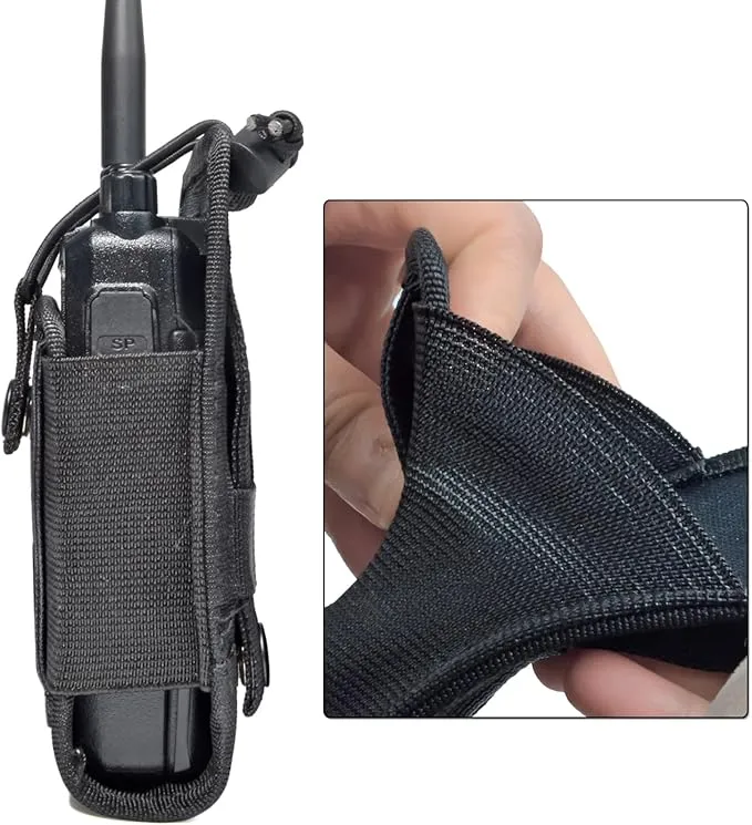 HYS Radio Holster MOLLE Pouch, Universal Walkie Talkie Holster Holder for Police Molle Vest, Walkie Talkies Nylon Holster