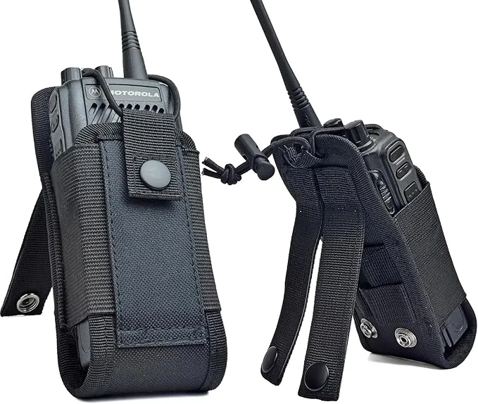 HYS Radio Holster MOLLE Pouch, Universal Walkie Talkie Holster Holder for Police Molle Vest, Walkie Talkies Nylon Holster