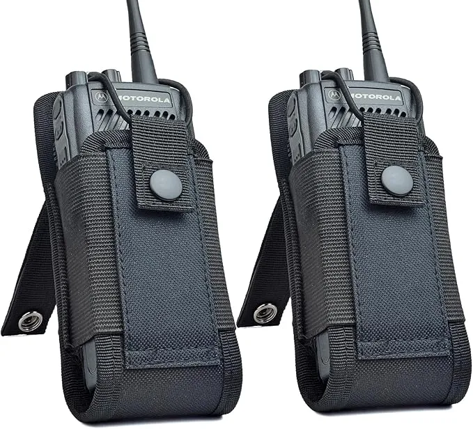 HYS Radio Holster MOLLE Pouch, Universal Walkie Talkie Holster Holder for Police Molle Vest, Walkie Talkies Nylon Holster