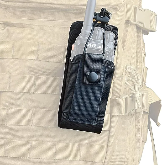 HYS Radio Holster MOLLE Pouch, Universal Walkie Talkie Holster Holder for Police Molle Vest, Walkie Talkies Nylon Holster
