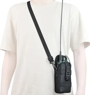 HYS Tactical Holster Nylon Molle Radio Pouch, Universal Walkie Talkie Holster Molle Holder, for Police Molle Vest, for Motorola Midland President Cobra Uniden Handheld CB Radio