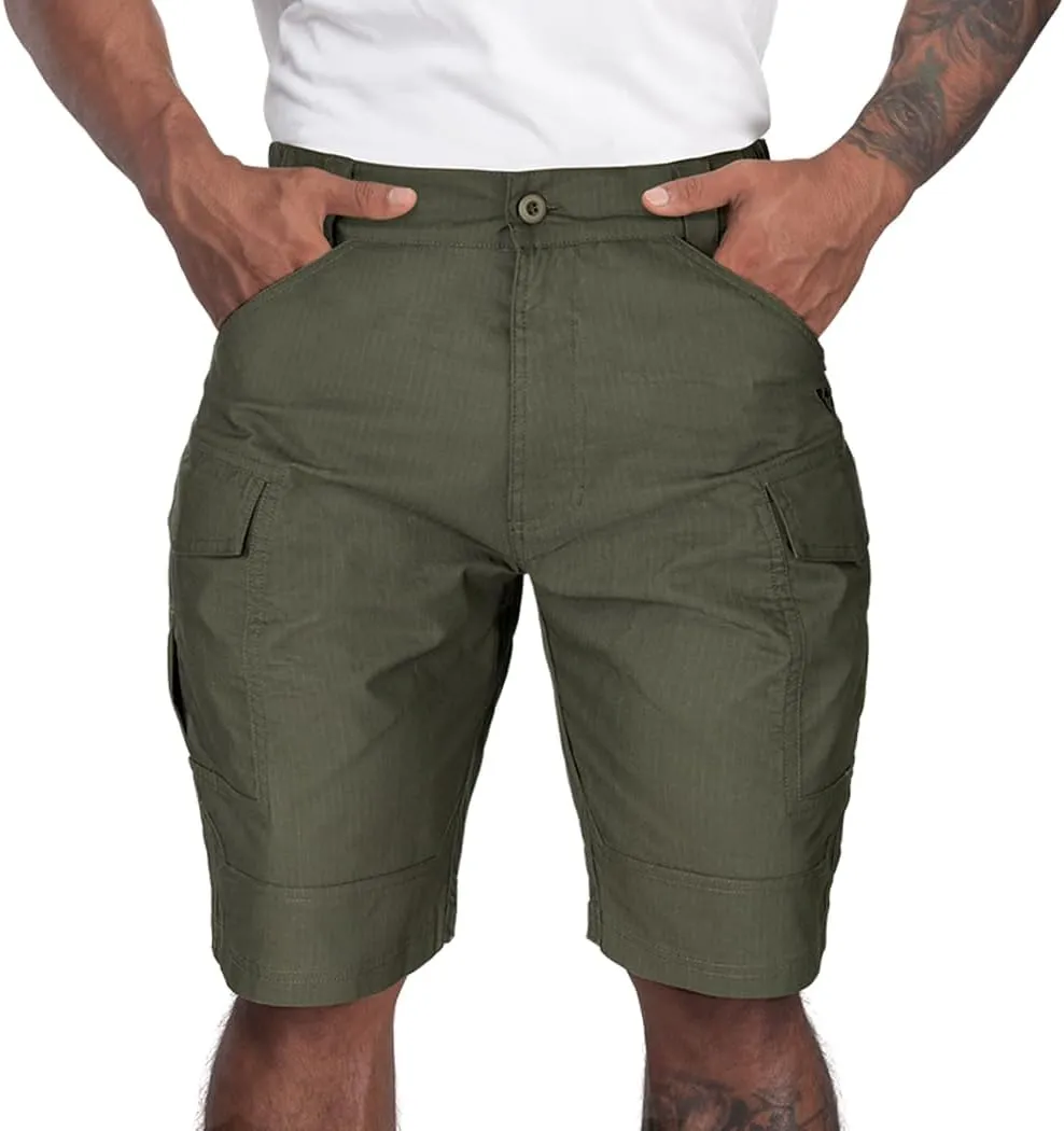 IDOGEAR Men's Tactical Cargo Shorts, Quick-Dry, Multipocket, Lightweight, Breathable, Camo, Summer Hiking, Fishing, Cycling