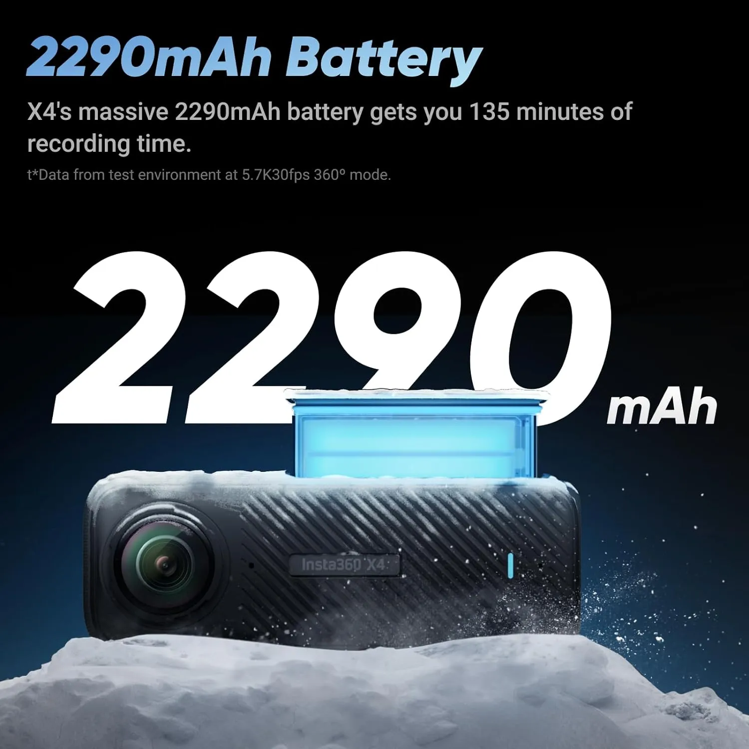 Insta360 X4 GPS Bundle- 8K Waterproof 360 Action Camera, 4K Wide-Angle Video, Invisible Selfie Stick Effect, Removable Lens Guards, 135 Min Battery Life, AI Editing, Stabilization, for Sports, Travel