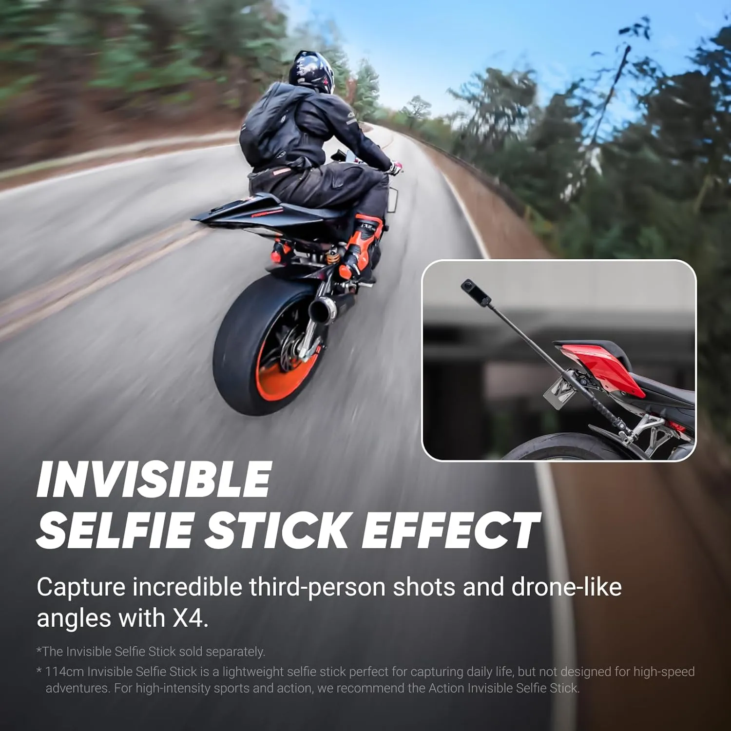 Insta360 X4 GPS Bundle- 8K Waterproof 360 Action Camera, 4K Wide-Angle Video, Invisible Selfie Stick Effect, Removable Lens Guards, 135 Min Battery Life, AI Editing, Stabilization, for Sports, Travel
