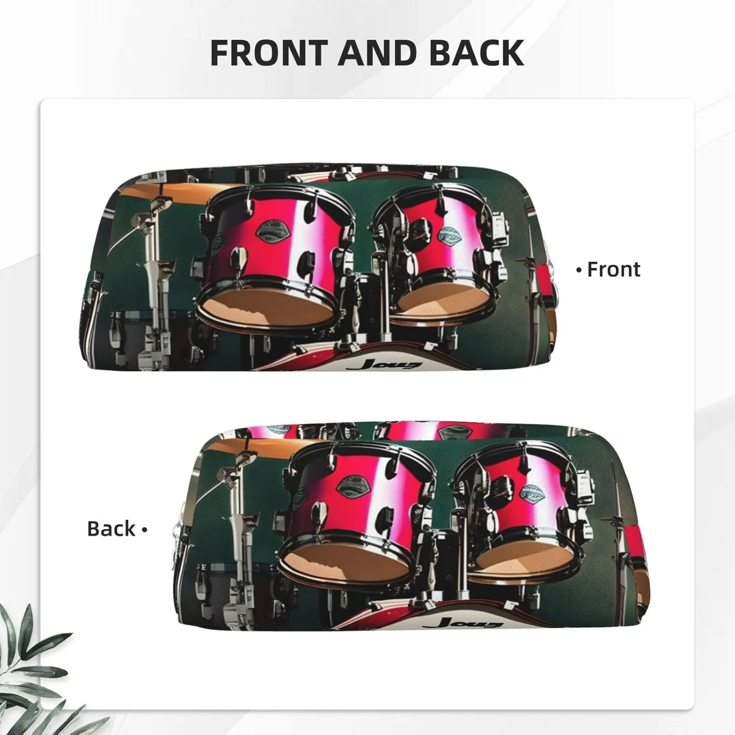 Jazz drum Print Versatile Storage Pouch Makeup Bag Travel Office Small Items Organizer Bag