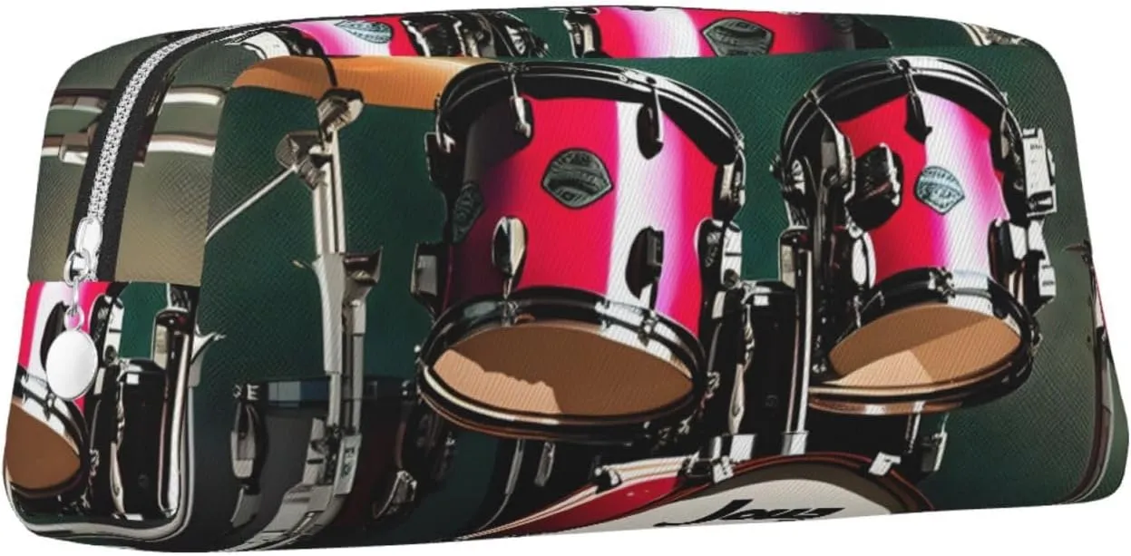 Jazz drum Print Versatile Storage Pouch Makeup Bag Travel Office Small Items Organizer Bag