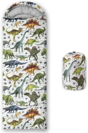 Jurassic Dinosaur Camping Sleeping Bags,3 Season Warm & Cool Weather,Lightweight Waterproof Sleeping Bags for Adults & Kids,Traveling and Outdoors,Camping Gear Equipment,31x90inch