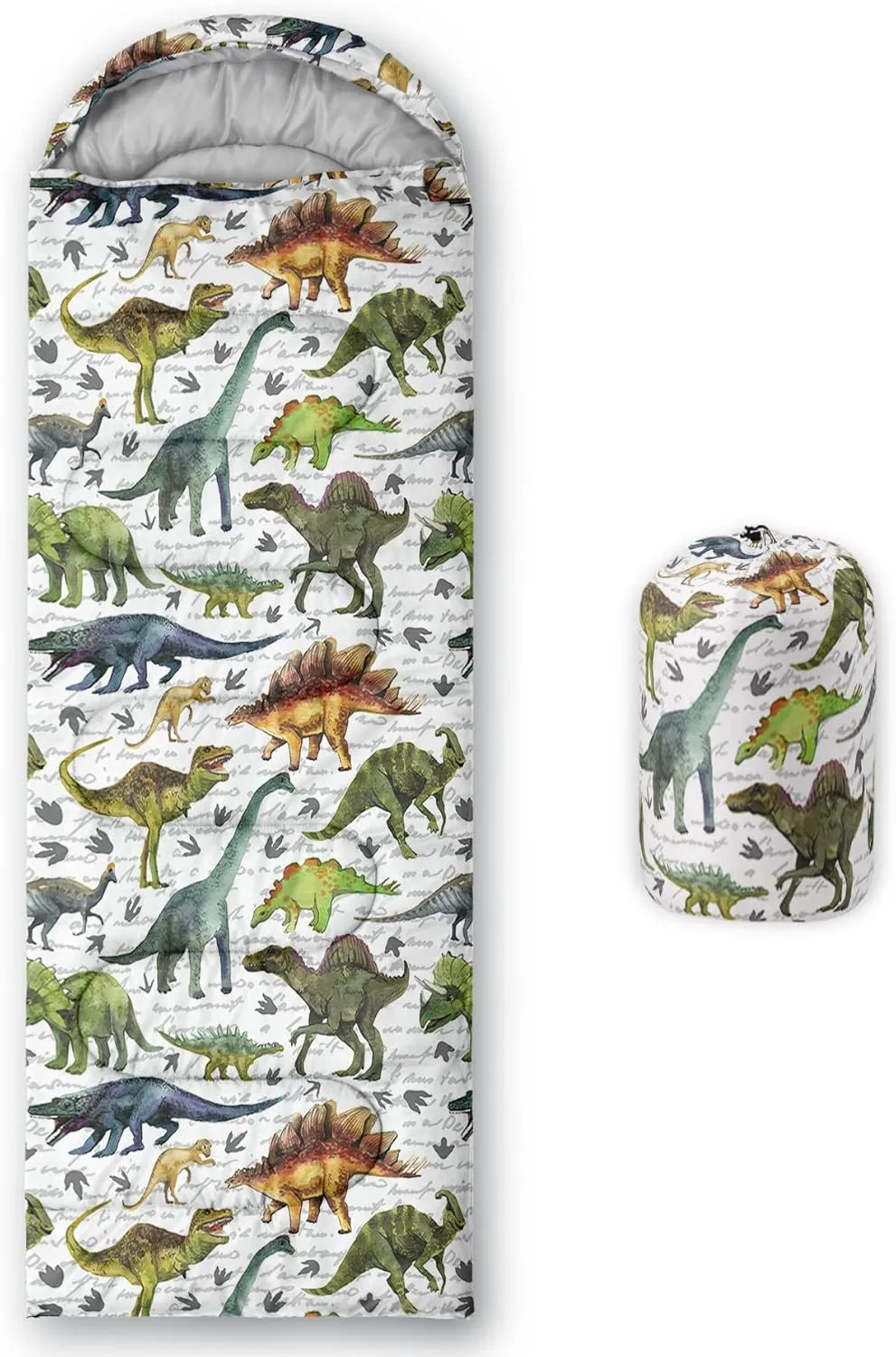 Jurassic Dinosaur Camping Sleeping Bags,3 Season Warm & Cool Weather,Lightweight Waterproof Sleeping Bags for Adults & Kids,Traveling and Outdoors,Camping Gear Equipment,31x90inch