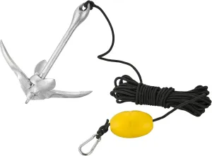 Kayak Anchor Kit, 3.5lbs Folding Grapnel Anchor with 39.37 ft/12 m Rope and A Nylon Storage Bag for Paddle Board Anchor for Boats, Rafts, SUP Boards, Canoes