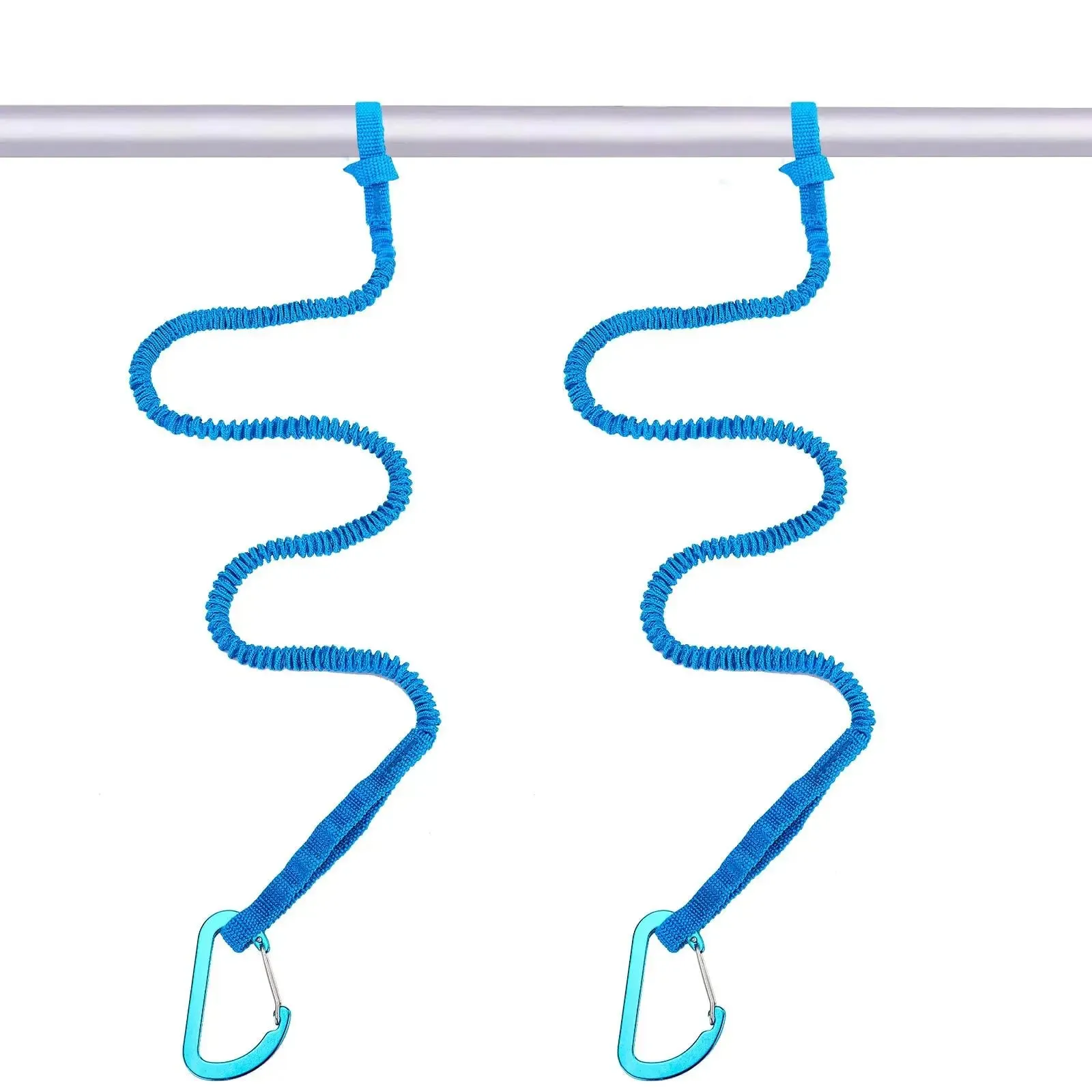 Kayak Paddle Leash Paddle Keeper Fishing Pole Tether with Carabiner Lightweight Kayak Rod Leashes for Canoeing Rafting Surfing