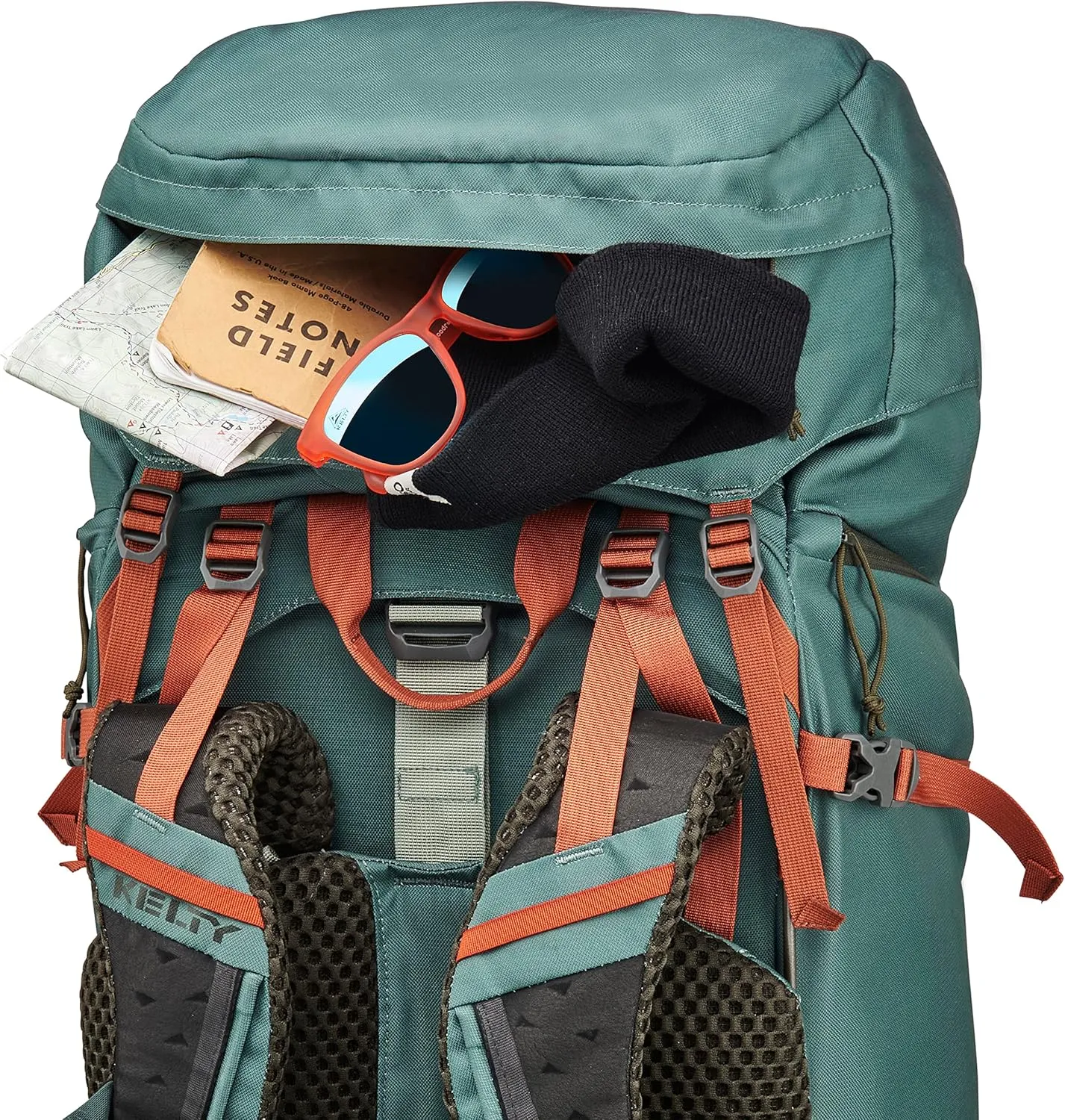 Kelty Glendale 85L – 105L Multiday Backpacking and Thru Hiking Pack, Fit Plus Suspension, Shoulder Strap Pockets, Customized Fit, Long Haul Backpack, 2023 (Duck Green, 85L)
