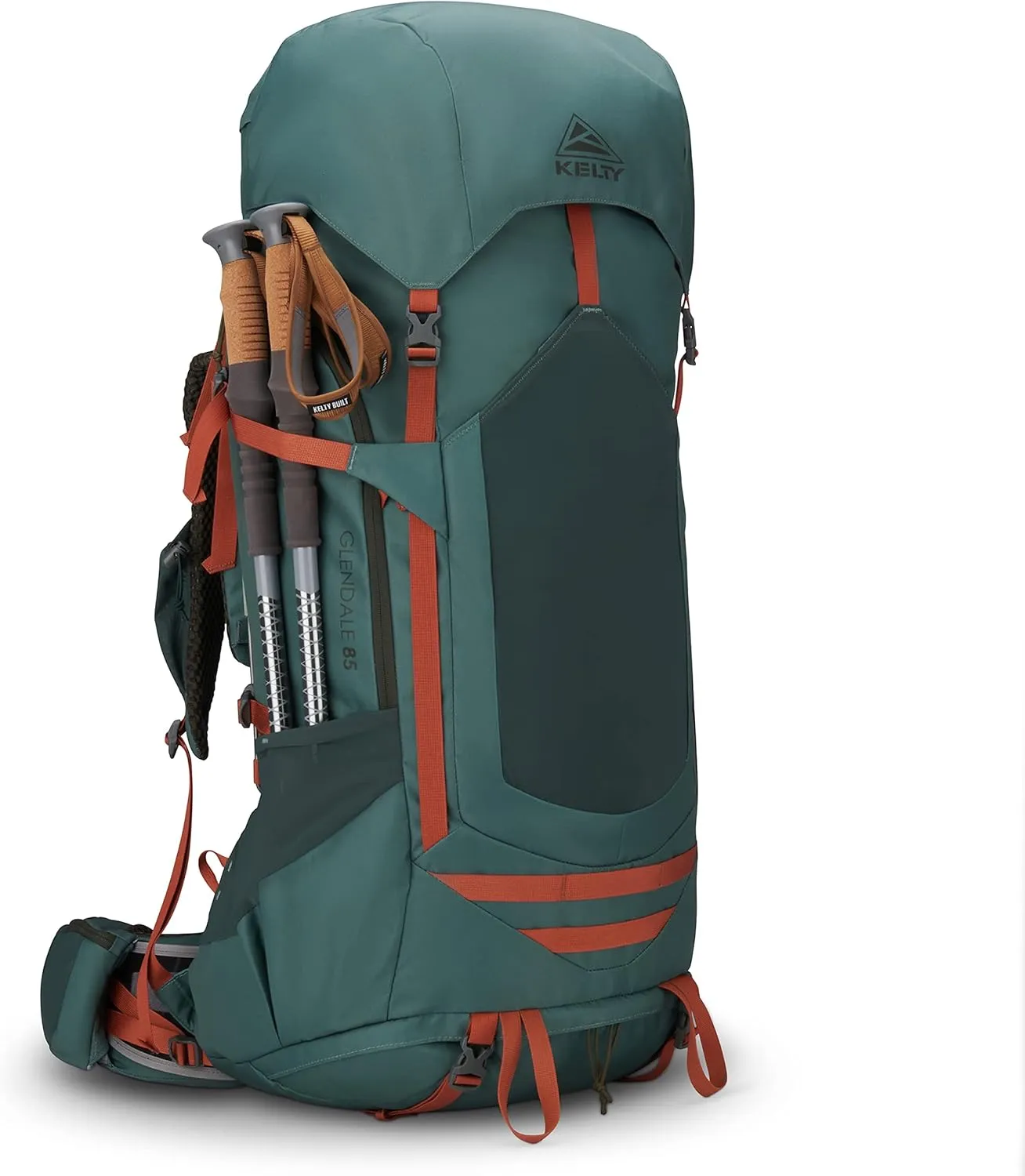 Kelty Glendale 85L – 105L Multiday Backpacking and Thru Hiking Pack, Fit Plus Suspension, Shoulder Strap Pockets, Customized Fit, Long Haul Backpack, 2023 (Duck Green, 85L)