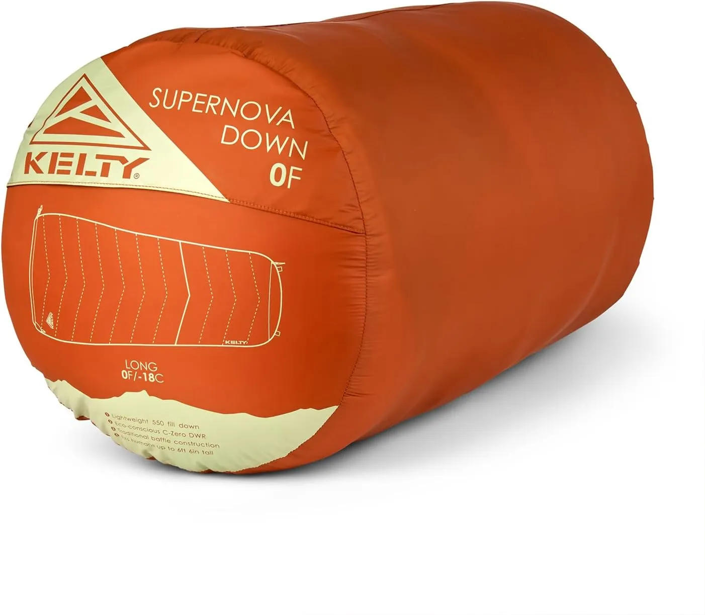 Kelty Supernova Down Sleeping Bag, Compact   Lightweight, Roomy Shape for All Body Types and Sleep Positions, Recycled Shell Fabrics