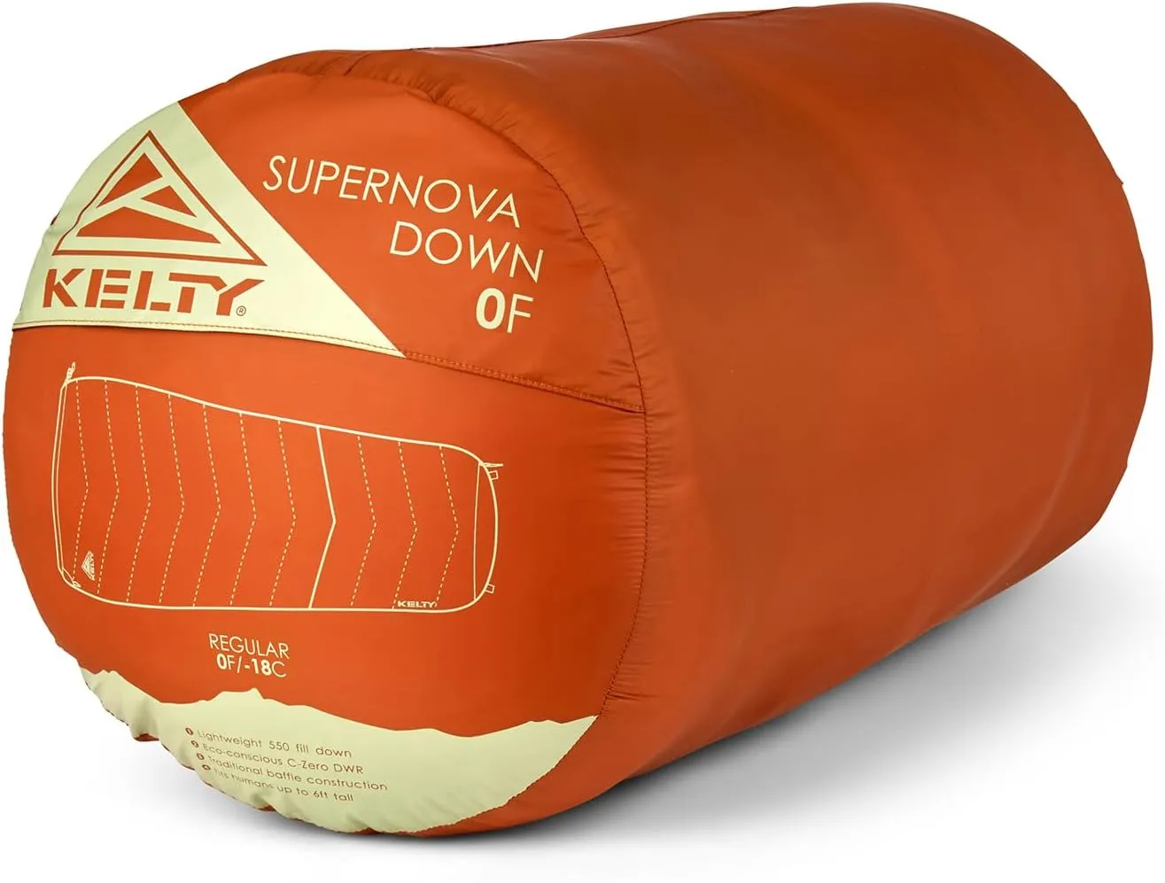 Kelty Supernova Down Sleeping Bag, Compact   Lightweight, Roomy Shape for All Body Types and Sleep Positions, Recycled Shell Fabrics