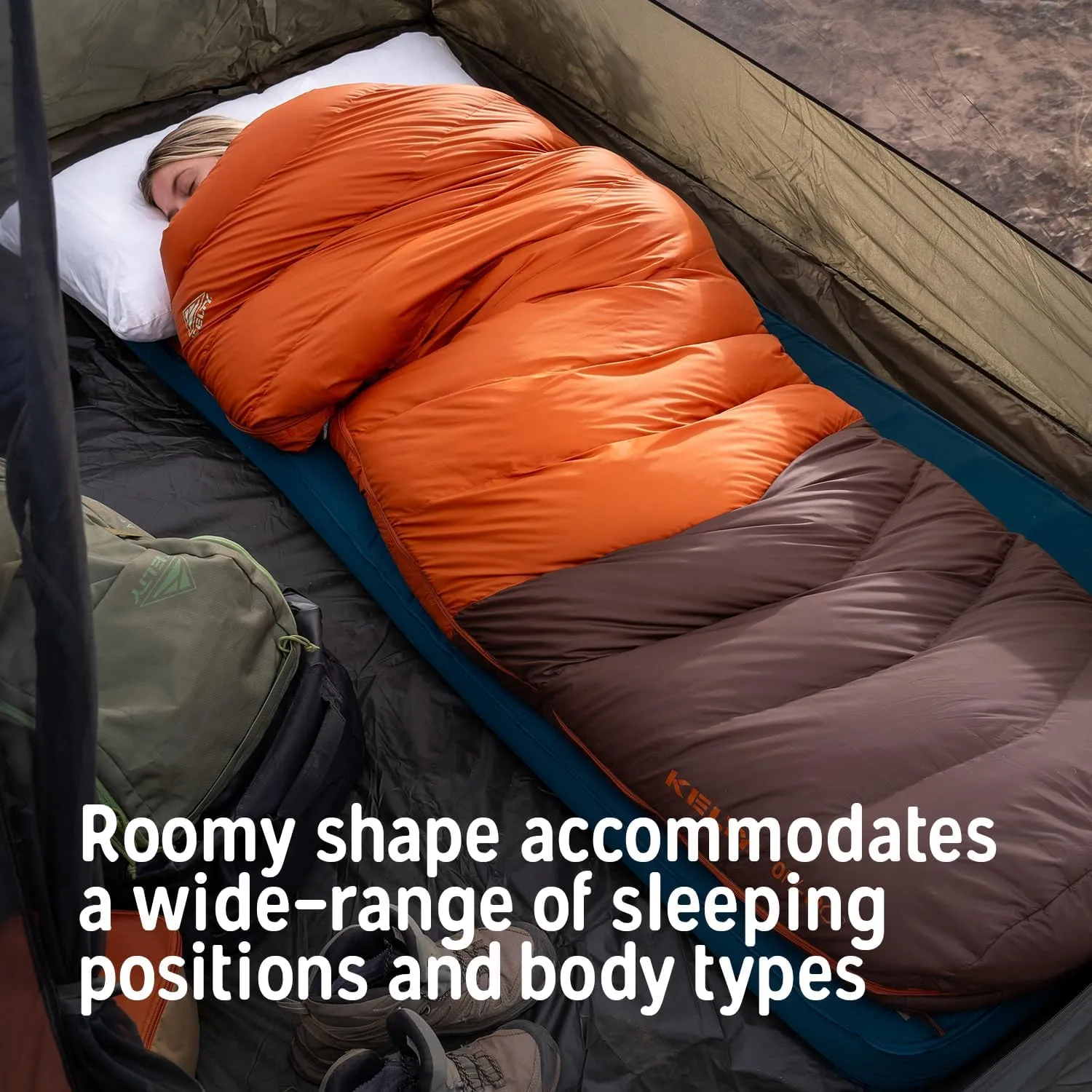 Kelty Supernova Down Sleeping Bag, Compact   Lightweight, Roomy Shape for All Body Types and Sleep Positions, Recycled Shell Fabrics