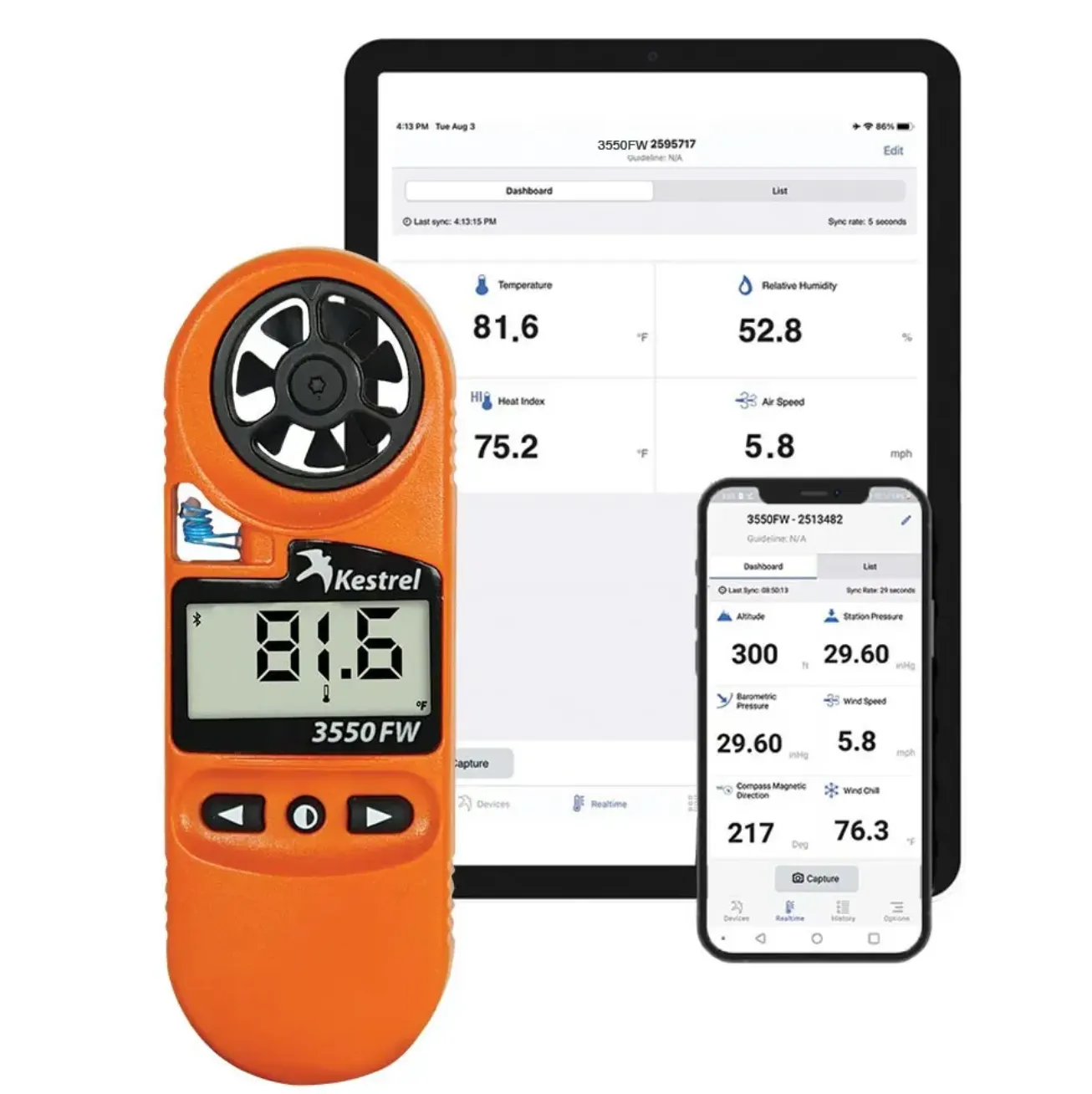 Kestrel 3550FW Fire Weather Meter with Link