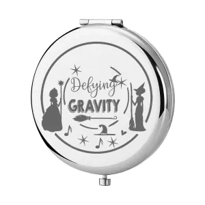 KEYCHIN Witch Pocket Mirror Elphaba and Glinda Fans Gifts Defying Witch Compact Makeup Mirror Musical Elphaba and Glinda Witch Merch (Defying-S)