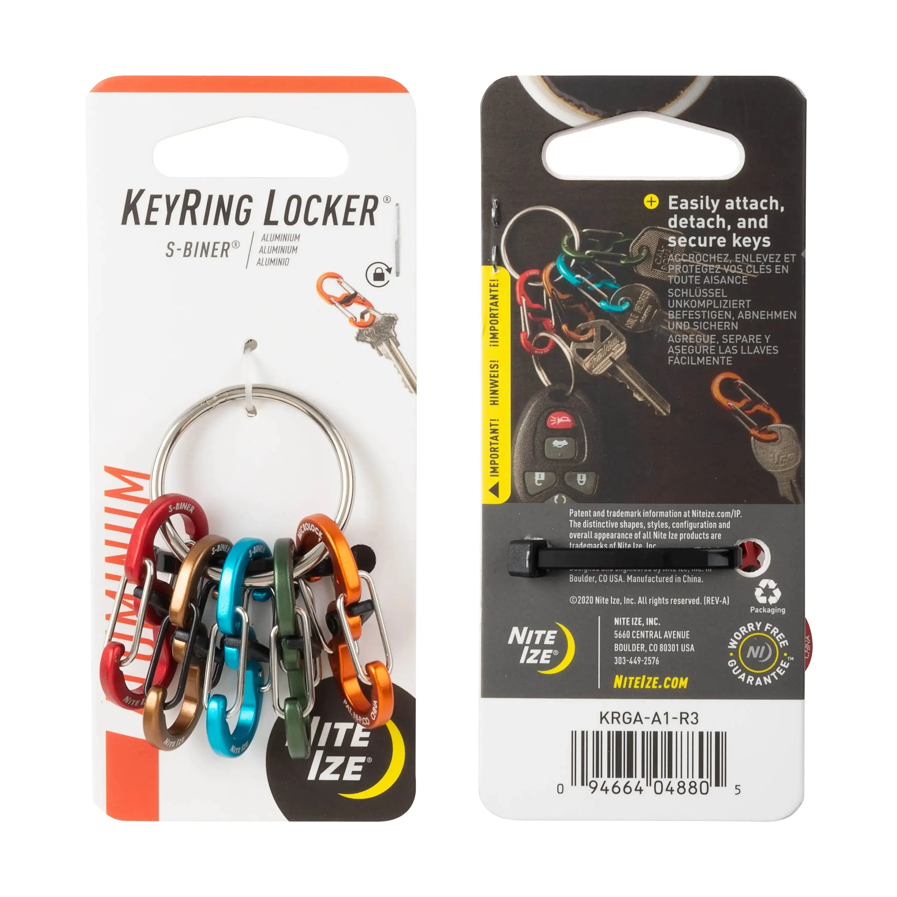 Keyring Locker S-Biner Plastic
