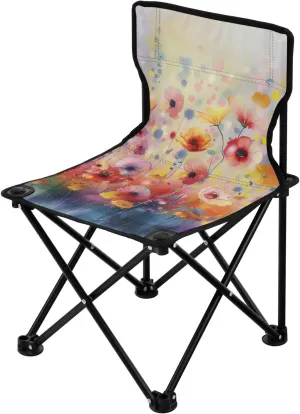 Kigai Folding Camping Chair Heavy Duty Chair Ultralight Compact Portable Beach Chair for Outdoor Camp, Hiking, Travel, Beach, Sporting Event and Picnic, Oil Flower
