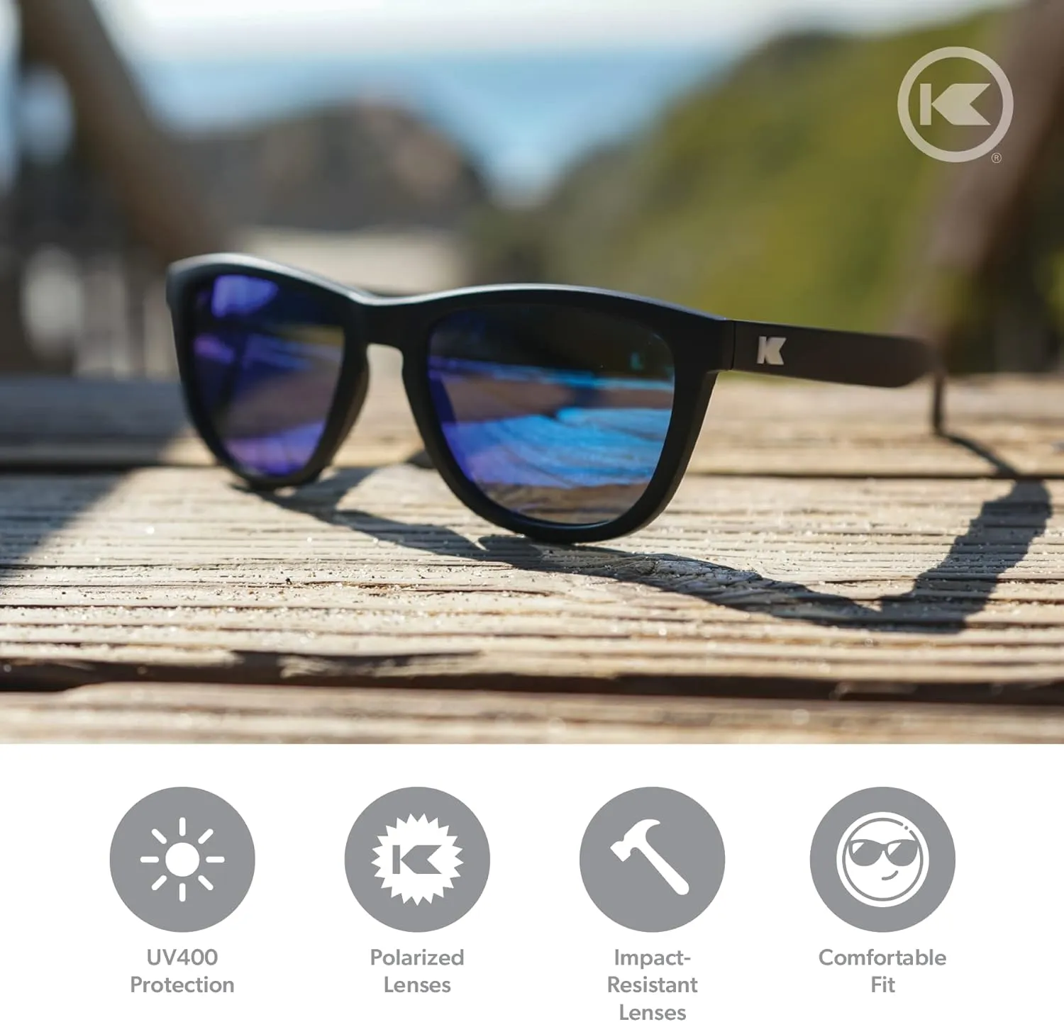 Knockaround Premiums and Sport Polarized Sunglasses for Men & Women - Impact Resistant Lenses & Full UV400 Protection