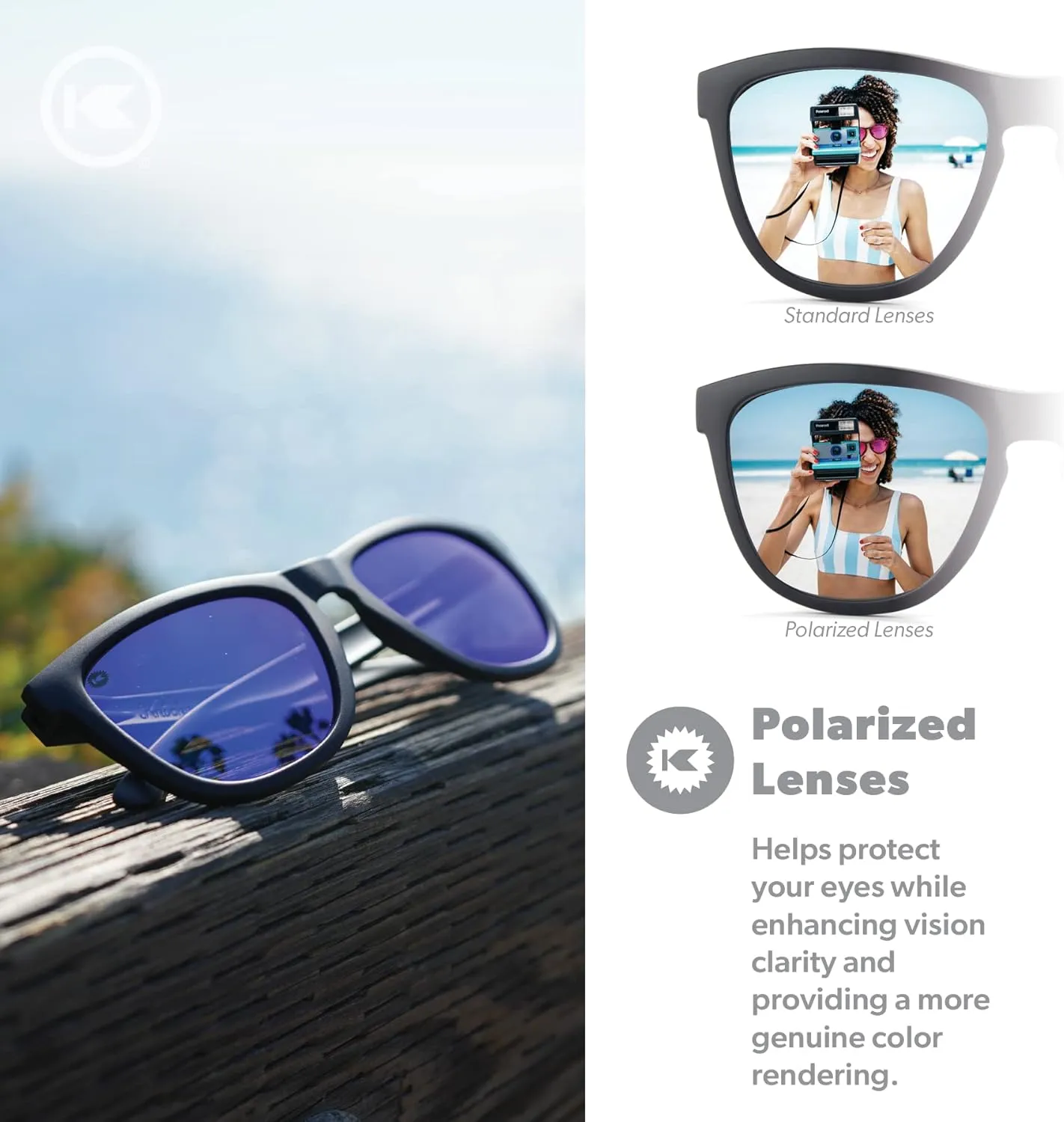 Knockaround Premiums and Sport Polarized Sunglasses for Men & Women - Impact Resistant Lenses & Full UV400 Protection