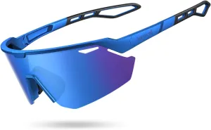 Lamicall Polarized Sports Sunglasses for Men Women, 24g, UV400 Protection Sun Glasses for Cycling Running Baseball Fishing