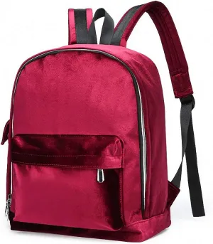 Large-Capacity Velour hight quality Mummy Bag Women's Backpack Bags Red 20 inches