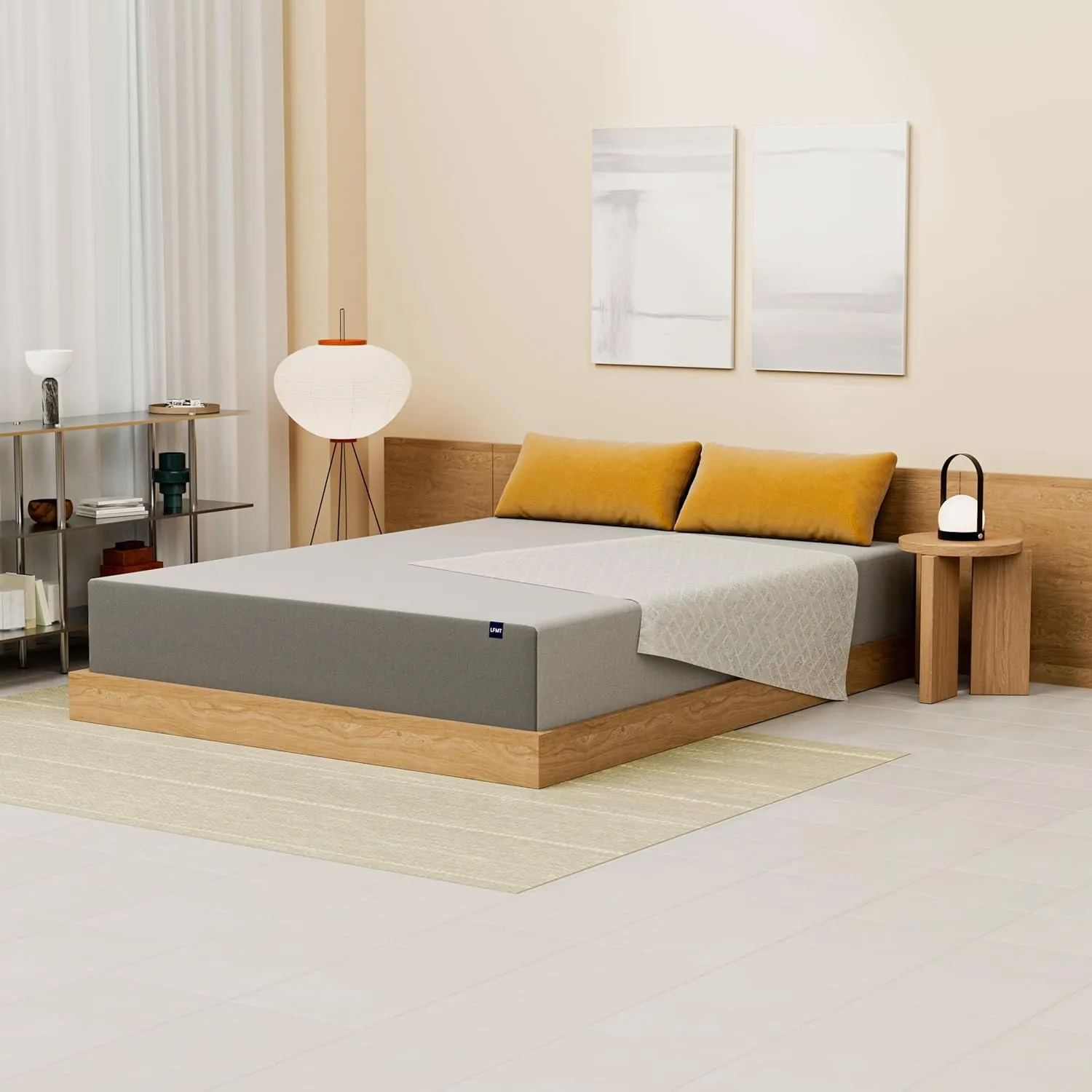 LIFEMENT Basic Graphite Infused Memory Foam Mattress, Medium Firm, Fiberglass Free, Pressure Relief, Safe & Certified Foams & Cover, 10-Year Warranty