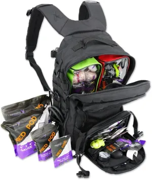 Lightning X Stocked Modular Trauma & Bleeding First Aid Responder Medical Backpack   Kit - BLACK