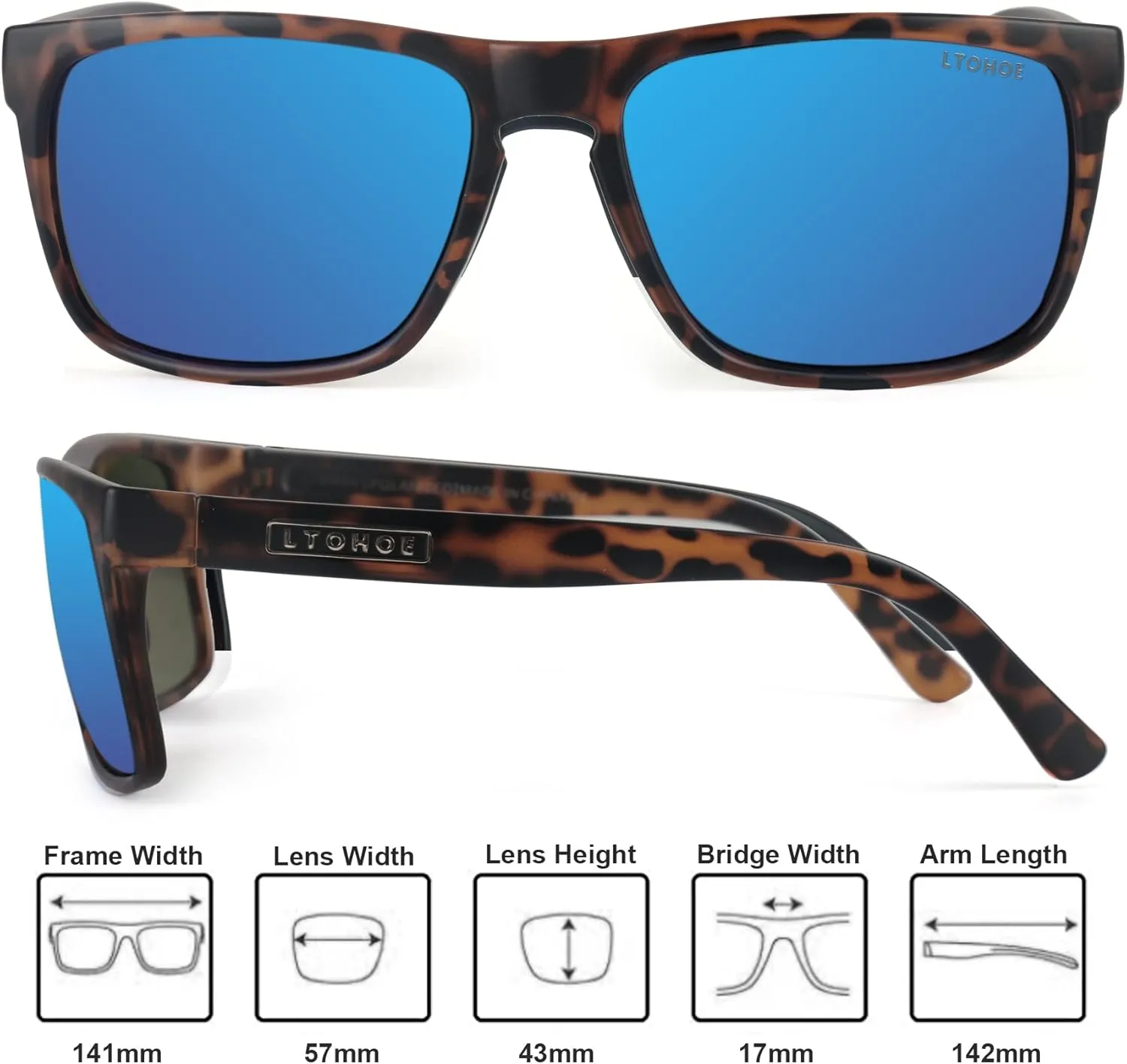 LTOHOE Polarized Sunglasses Womens Mens, Fishing Driving UV Protection, Lentes de Sol para Hombre Gafas de Sol para Mujer