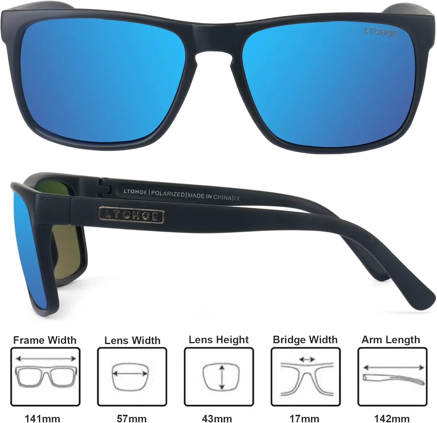 LTOHOE Polarized Sunglasses Womens Mens, Fishing Driving UV Protection, Lentes de Sol para Hombre Gafas de Sol para Mujer