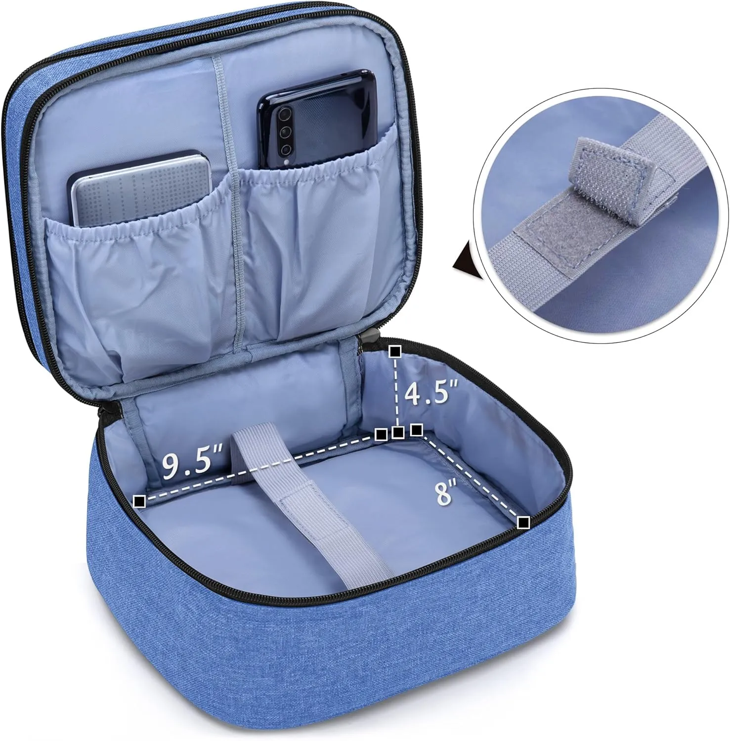 LUXJA Carrying Bag Compatible with DR.J Mini Projector, Portable Case for Mini Projector and Accessories (Fits Most Major Mini Projectors), Blue