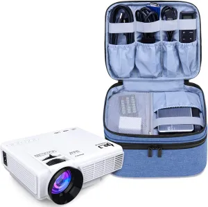 LUXJA Carrying Bag Compatible with DR.J Mini Projector, Portable Case for Mini Projector and Accessories (Fits Most Major Mini Projectors), Blue