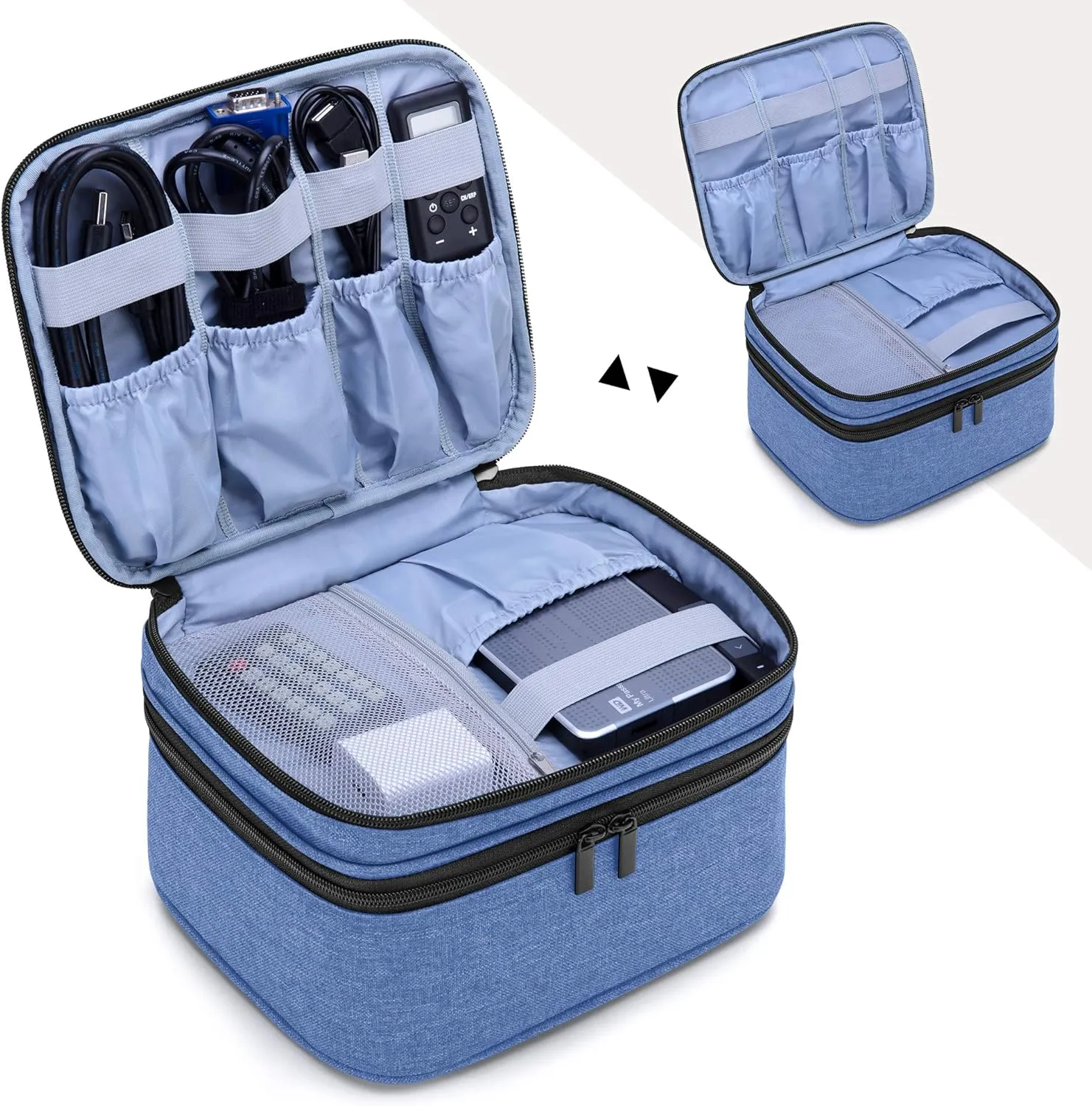 LUXJA Carrying Bag Compatible with DR.J Mini Projector, Portable Case for Mini Projector and Accessories (Fits Most Major Mini Projectors), Blue