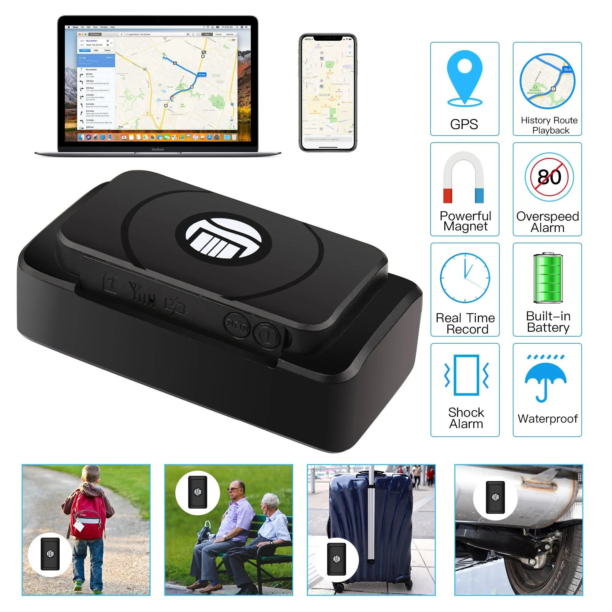 Magnetic Mini GPS Tracker Car Kid GSM GPRS Real Time Tracking Locator Hidden Spy