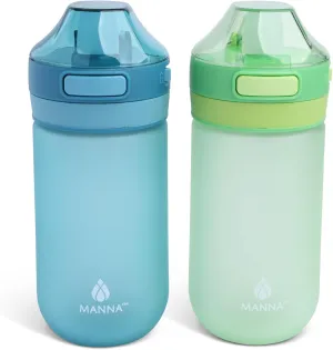 Manna Astor Leak-Proof Reusable Water Bottle - 2 Pack - Ophelia and Lime
