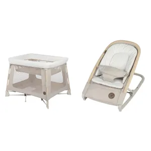 Maxi-Cosi Swift Play Yard and Kori 2-in-1 Rocker, Classic Oat