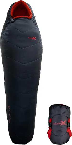 Maximus Scout XL Mummy Sleeping Bag for Family Camping Free Compression Sack; Anti-snag Zippers; Great for Cold Weather; Backpacking; car Camping (30 Degree)