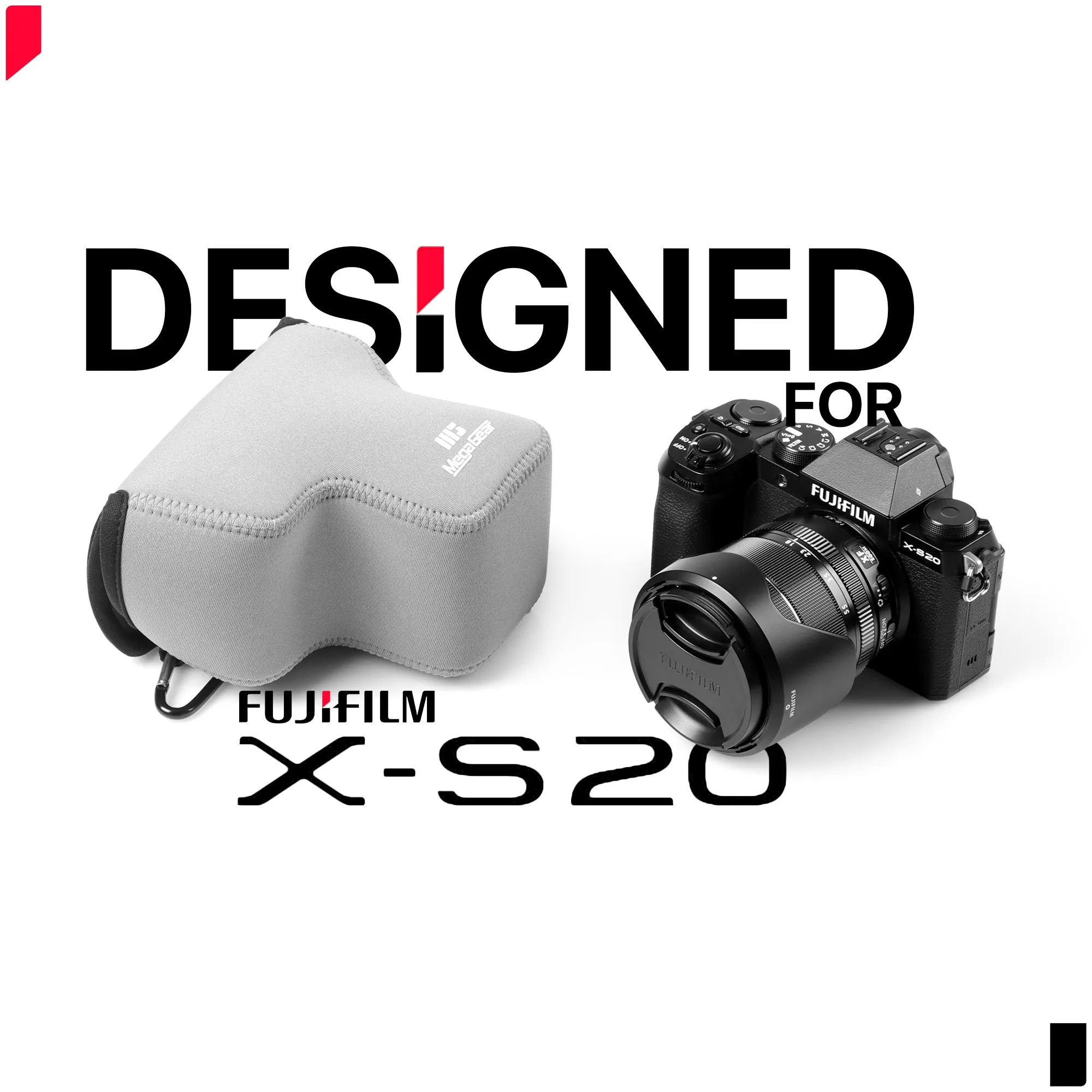 MegaGear Fujifilm X-S20 (18-55mm) Stylish and Protective Neoprene Camera Case